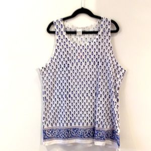 Greta Block print tank